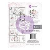 Poetic Rose Journaling Cards Pad 3inX4in 15 Designs 3 Each 45pk