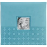 Pioneer Embossed Post Bound Frame Album Aqua 12inX12in