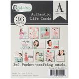 Fabulous Authentic Life Cards Pocket Crafting and Journaling Cards 3inX4in