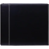 Pioneer 3-Ring Sewn Cover Album Black 12inX12in