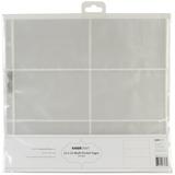 D-Ring Album Multi Pocket Protectors 4 3inX4in and 4 6inX4in Pockets 12inx12in 10pk