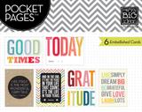 Me and My Big Ideas Pocket Pages Themed Embellished Cards Gratitude